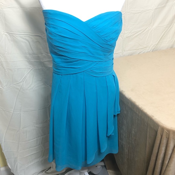 Blue David’s Bridal Strapless Dress - Picture 1 of 6